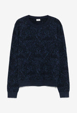 Etro Paisley Jacquard Crewneck Sweater Blue MRKF0096-AQ195 S9831