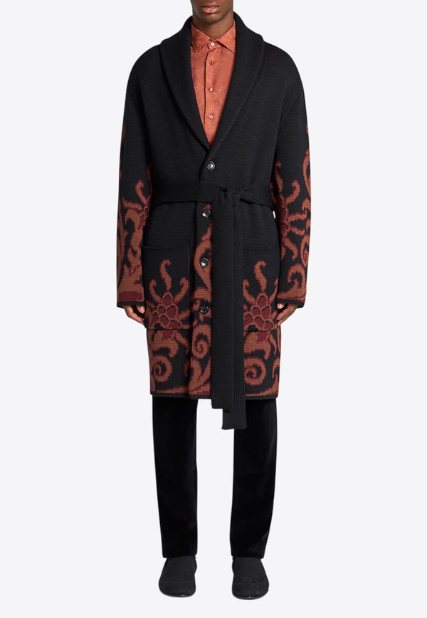 Etro Floral Jacquard Single-Breasted Coat Black MRKG0003-AQ065 S9810