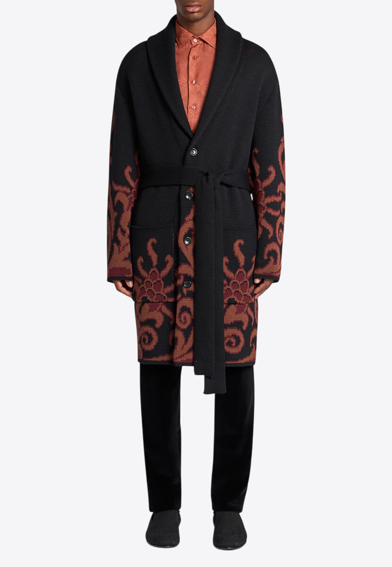 Etro Floral Jacquard Single-Breasted Coat Black MRKG0003-AQ065 S9810