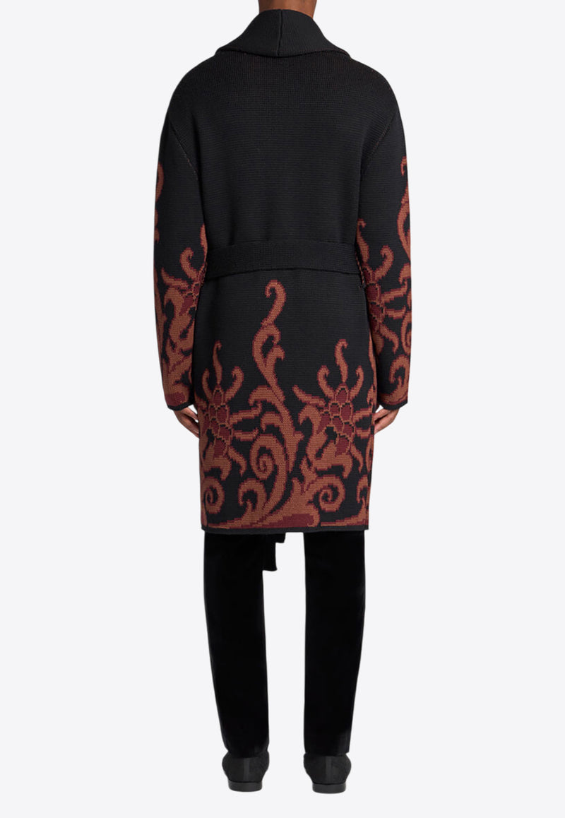 Etro Floral Jacquard Single-Breasted Coat Black MRKG0003-AQ065 S9810