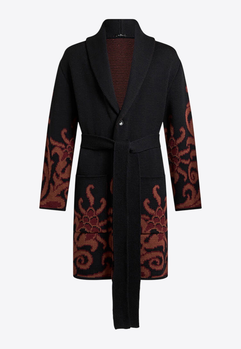 Etro Floral Jacquard Single-Breasted Coat Black MRKG0003-AQ065 S9810