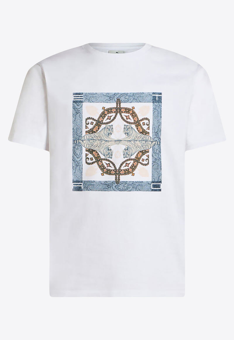 Etro Geometric Print T-shirt White MRMA0002-AK605 W0800