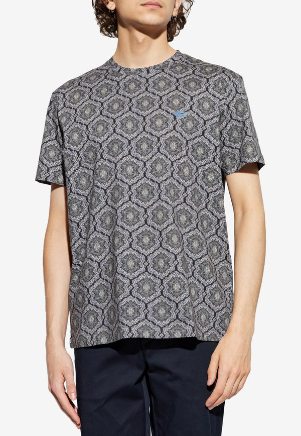 Etro Abstract Print T-shirt Gray MRMA0002-AK952 X0883