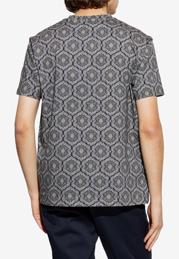 Etro Abstract Print T-shirt Gray MRMA0002-AK952 X0883