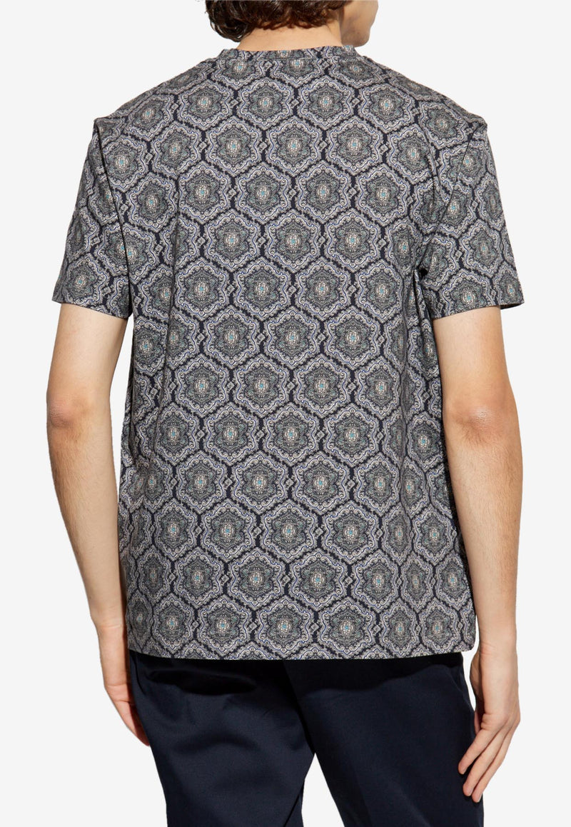Etro Abstract Print T-shirt Gray MRMA0002-AK952 X0883