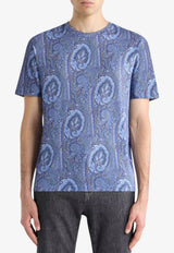 Etro Paisley Print T-shirt Light Blue MRMA0002-AKG33 X0883