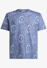 Etro Paisley Print T-shirt Light Blue MRMA0002-AKG33 X0883