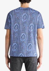 Etro Paisley Print T-shirt Light Blue MRMA0002-AKG33 X0883