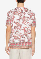 Etro Paisley Print Crewneck T-shirt Multicolor MRMA0002-AKG39 X0803