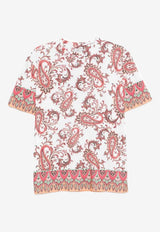 Etro Paisley Print Crewneck T-shirt Multicolor MRMA0002-AKG39 X0803