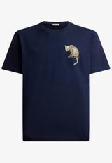 Etro Leopard Print T-shirt Navy MRMA0002-AR465 B0065
