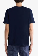 Etro Leopard Print T-shirt Navy MRMA0002-AR465 B0065