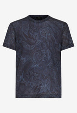 Etro Paisley Print Short-Sleeved T-shirt MRMA0002AJ067X0883NAVY
