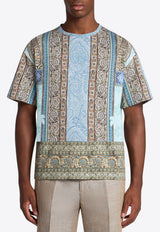 Etro Floral Print Short-Sleeved T-shirt Multicolor MRMA0004-AK600 X0880
