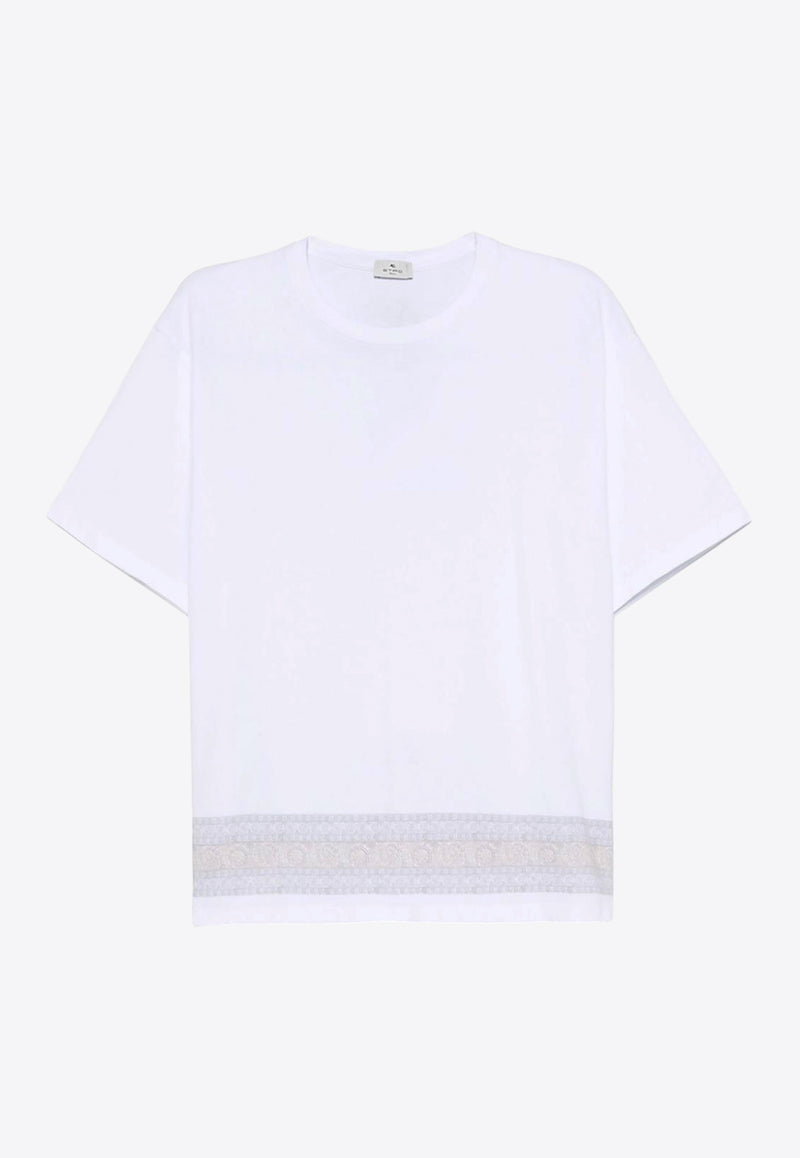 Etro Paisley Print Short Sleeved T-shirt White MRMA0004-AK700 W0800