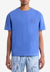 Etro Pegaso Embroidered T-shirt Blue MRMA0007-AR233 B0759