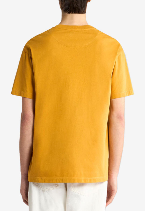 Etro Pegaso Embroidered T-shirt Yellow MRMA0007-AR233 Y9765