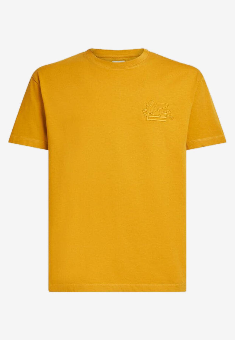 Etro Pegaso Embroidered T-shirt Yellow MRMA0007-AR233 Y9765