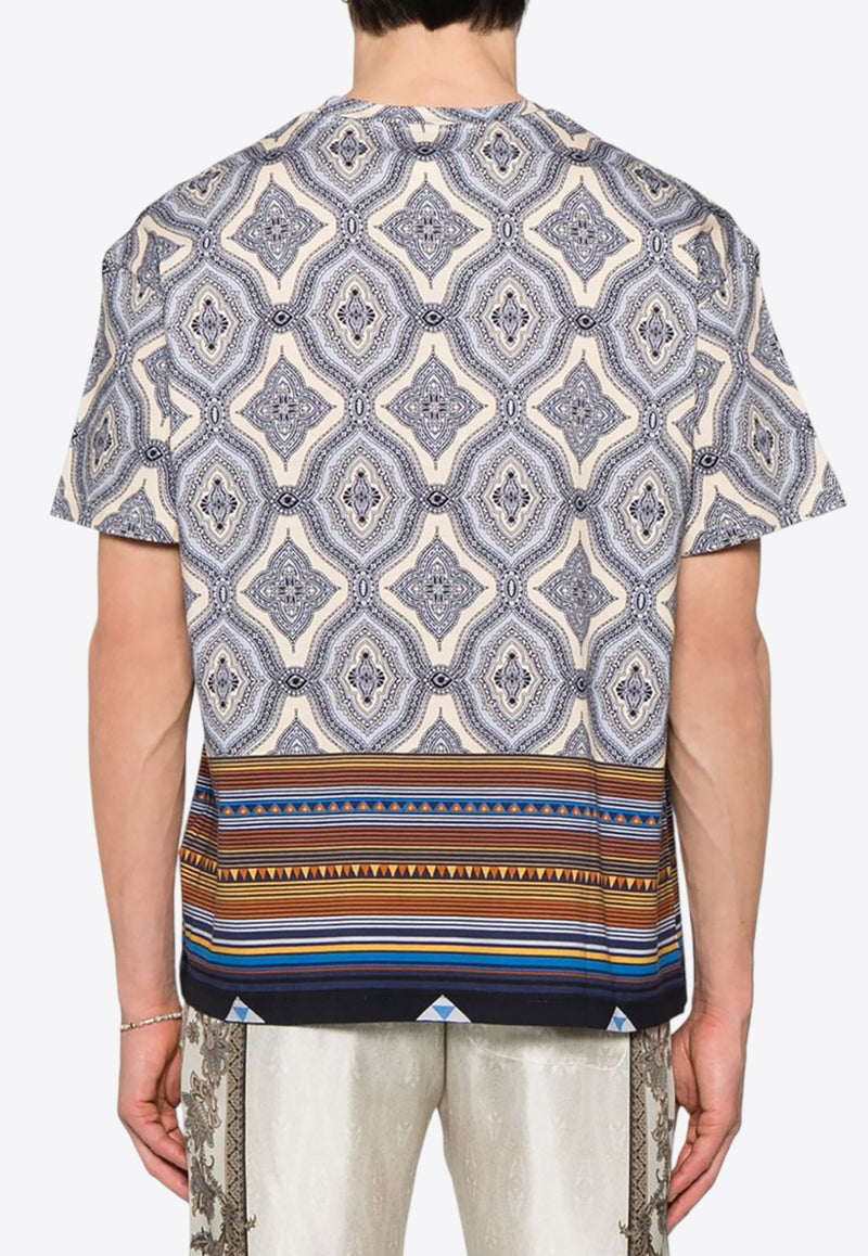 Etro Printed Crewneck T-shirt Multicolor MRMA0022-AJ272 X0800