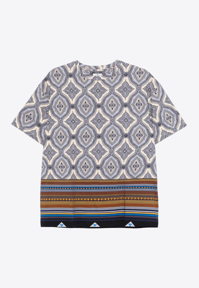 Etro Printed Crewneck T-shirt Multicolor MRMA0022-AJ272 X0800