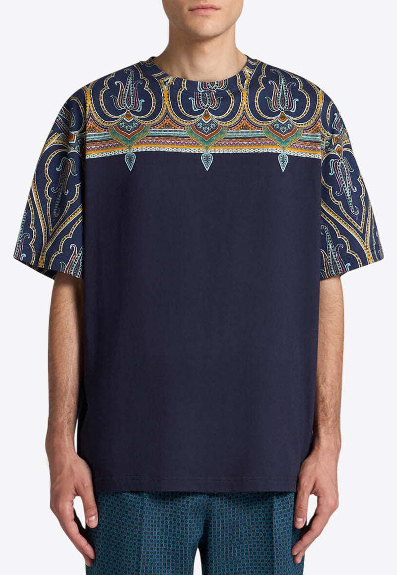 Etro Paisley Print T-shirt Navy MRMA0022-AJ276 X0883