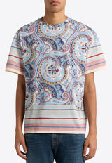 Etro Paisley Print Stripe T-shirt Multicolor MRMA0022-AJ277 X0880