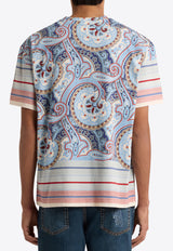 Etro Paisley Print Stripe T-shirt Multicolor MRMA0022-AJ277 X0880