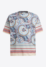 Etro Paisley Print Stripe T-shirt Multicolor MRMA0022-AJ277 X0880