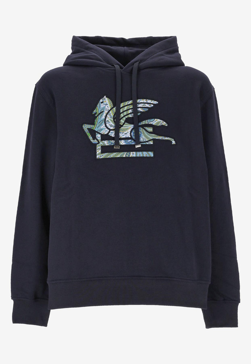 Etro Pegaso Embroidered Hooded Sweatshirt Navy MRMB0008-AR300 B3681