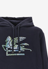 Etro Pegaso Embroidered Hooded Sweatshirt Navy MRMB0008-AR300 B3681