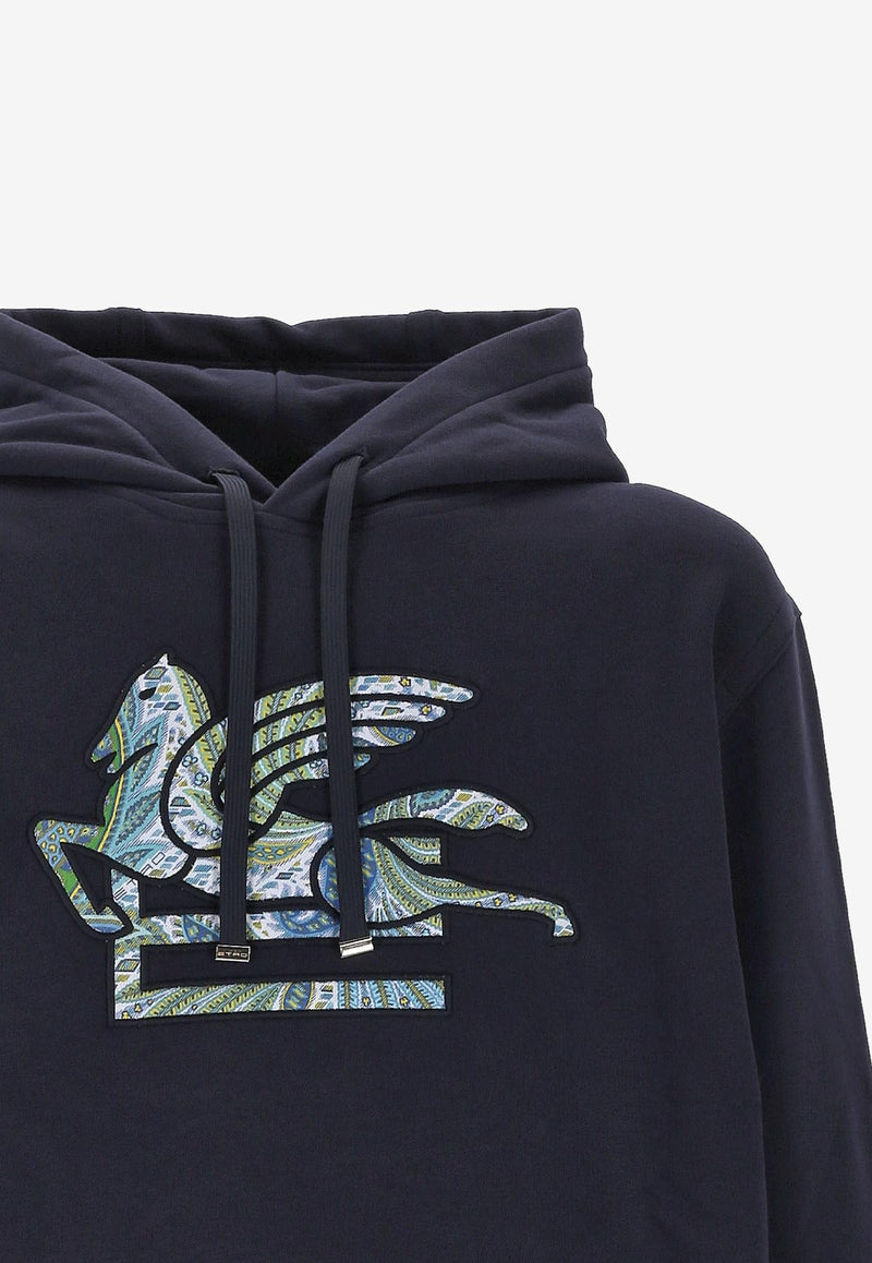Etro Pegaso Embroidered Hooded Sweatshirt Navy MRMB0008-AR300 B3681