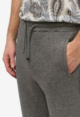 Etro Paisley Jacquard Track Pants Gray MRMC0004-99JJD14 S8462
