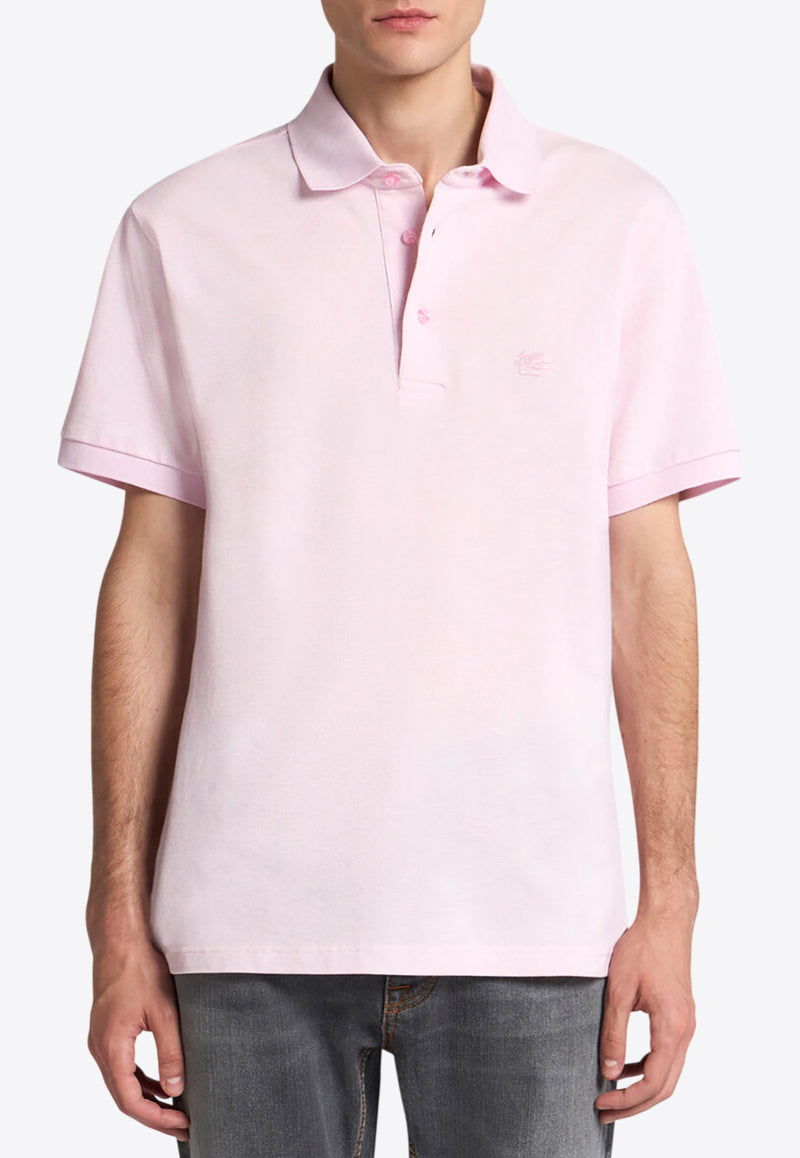 Etro Pegaso Embroidered Polo T-shirt Pink MRMD0004-AJ234 X0871