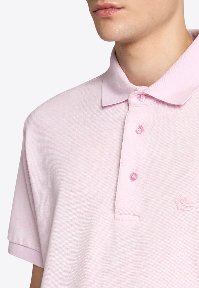 Etro Pegaso Embroidered Polo T-shirt Pink MRMD0004-AJ234 X0871