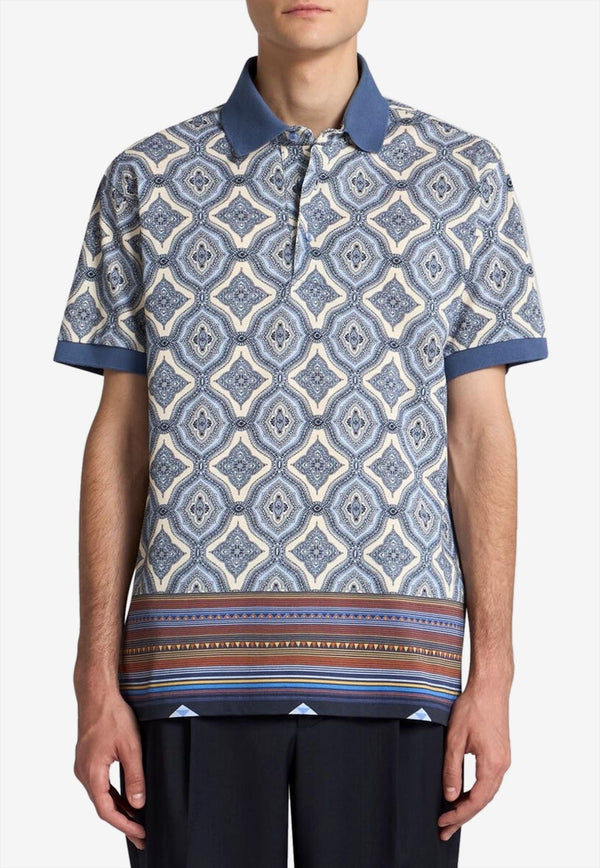 Etro Geometric Pattern Polo T-shirt Multicolor MRMD0004-AJ278 X0880