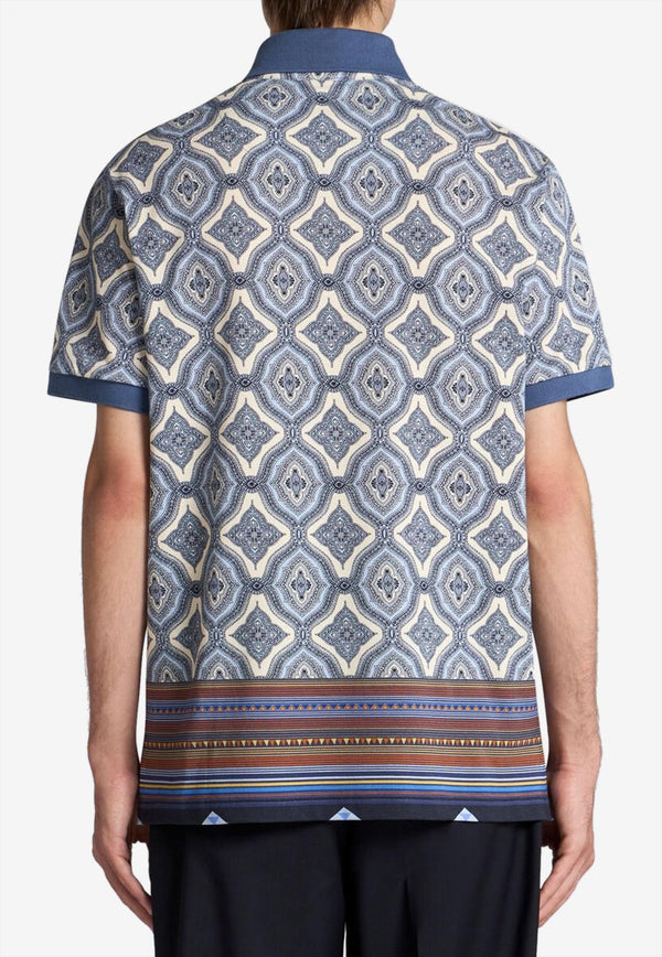 Etro Geometric Pattern Polo T-shirt Multicolor MRMD0004-AJ278 X0880
