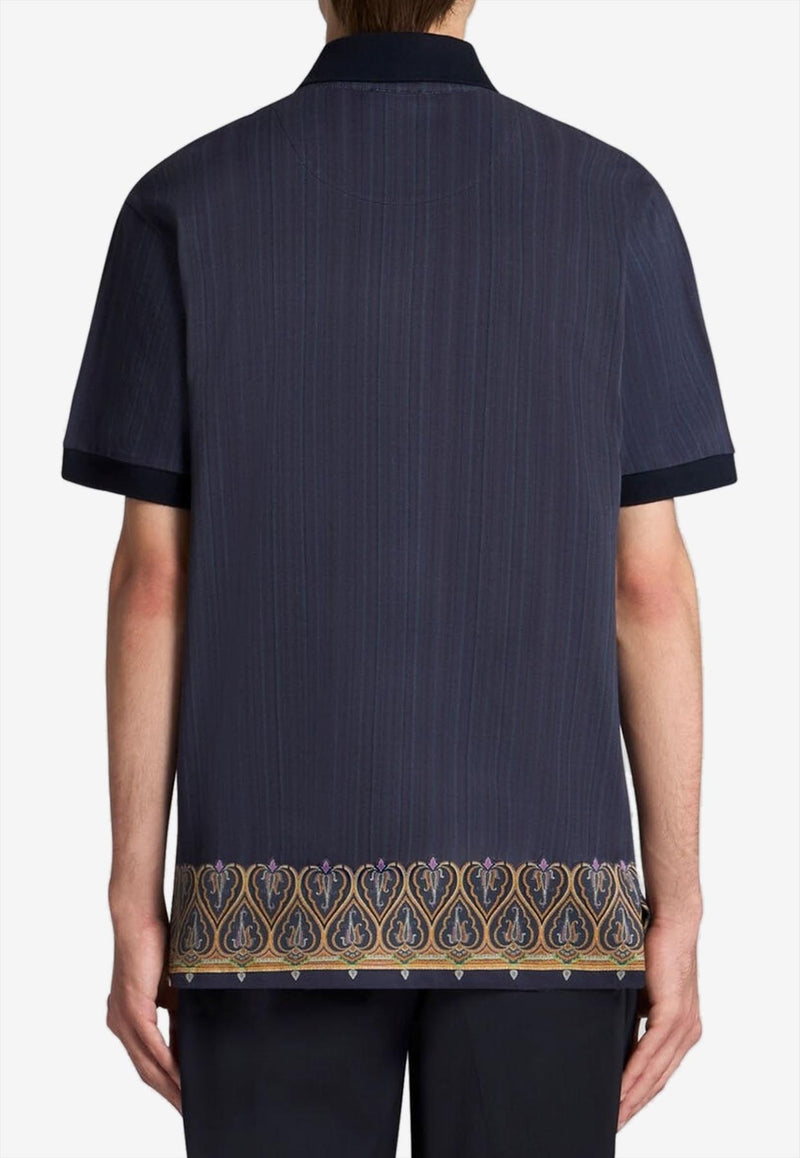 Etro Striped Polo T-shirt Navy MRMD0004-AJ279 X0883