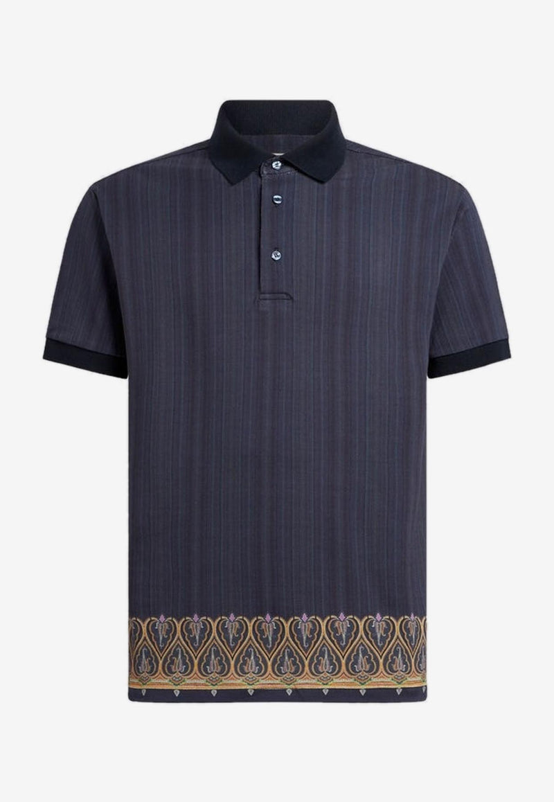 Etro Striped Polo T-shirt Navy MRMD0004-AJ279 X0883