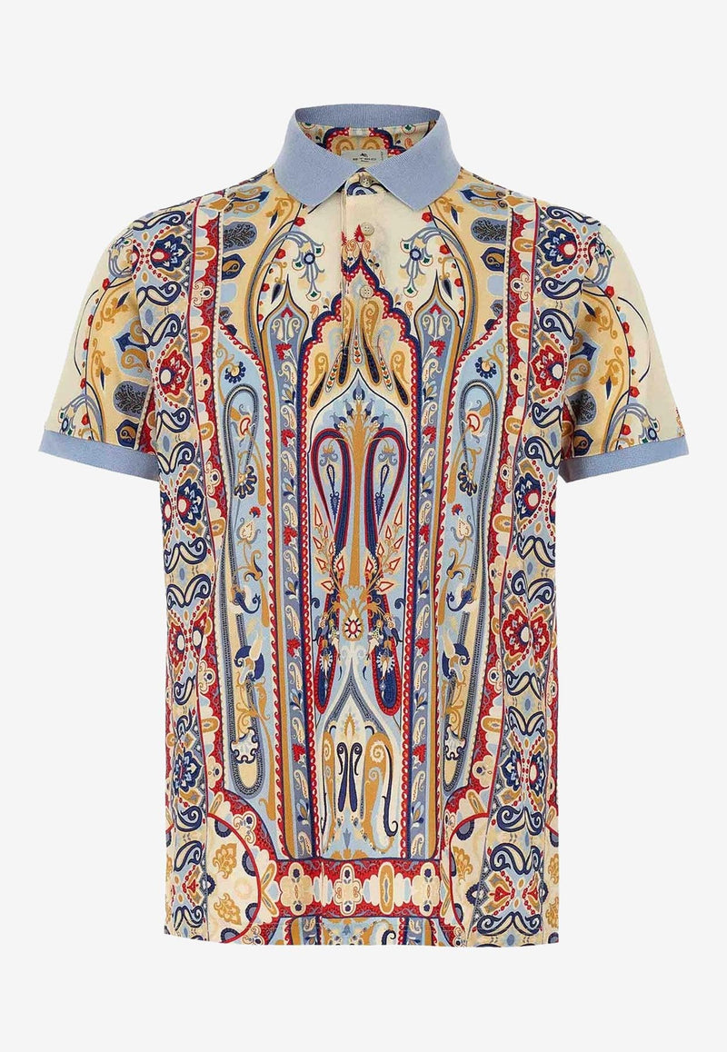 Etro Paisley Print Polo T-shirt Multicolor MRMD0004-AJ280 X0880