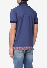 Etro Embroidered Pegaso Polo T-shirt Blue MRMD0004-AJ281 X0883