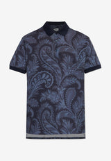 Etro Floral Paisley Print Polo T-shirt Blue MRMD0004-AK930 X0883