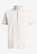Etro Arnica Jacquard Polo T-shirt White MRMD0004-AKF84 X0800