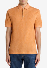 Etro Arnica Jacquard Polo T-shirt Orange MRMD0004-AKF84 X0850