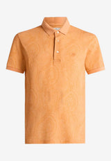 Etro Arnica Jacquard Polo T-shirt Orange MRMD0004-AKF84 X0850