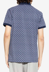Etro Micro Palm Tree Polo T-shirt Blue MRMD0004-AKF85 X0884