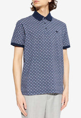 Etro Micro Palm Tree Polo T-shirt Blue MRMD0004-AKF85 X0884