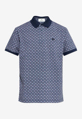 Etro Micro Palm Tree Polo T-shirt Blue MRMD0004-AKF85 X0884