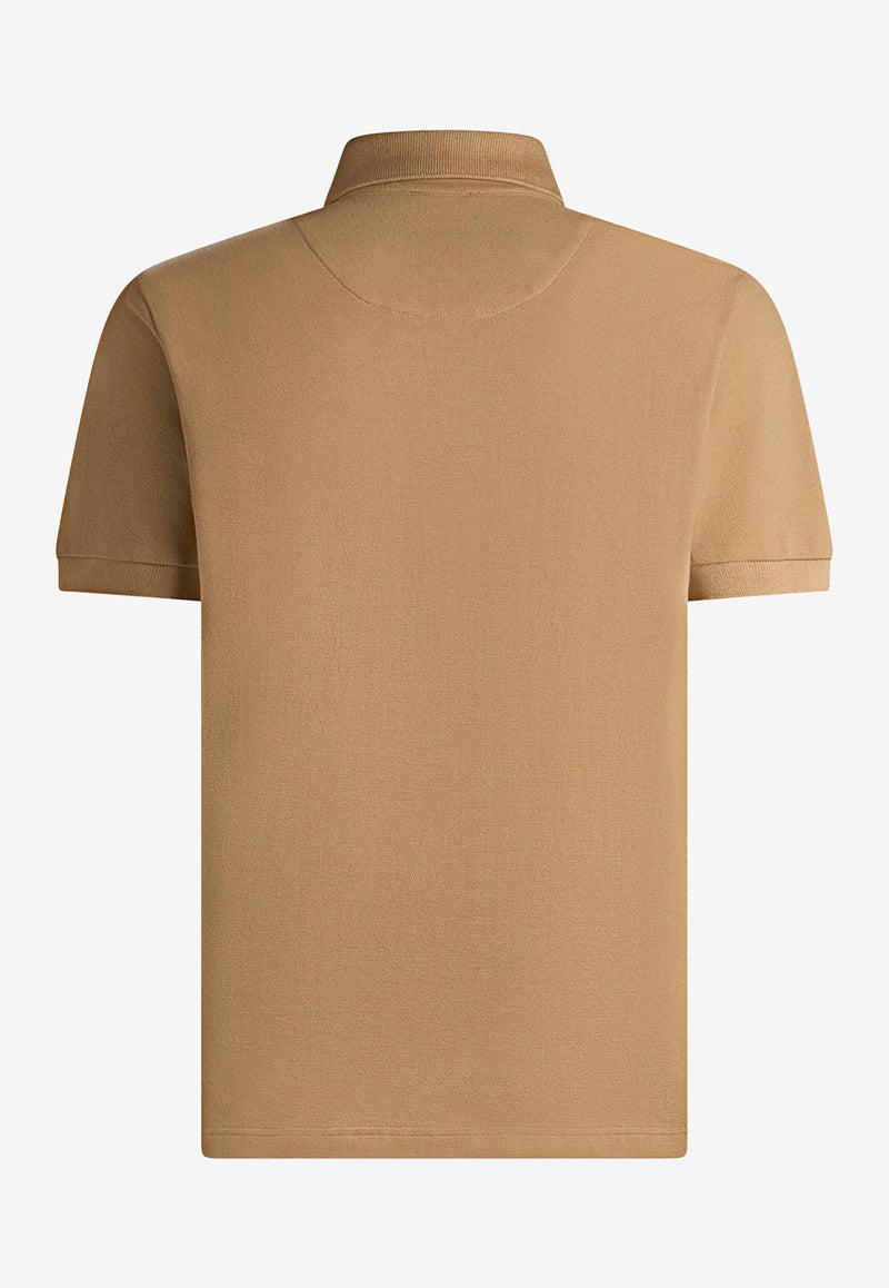 Etro Pegaso Embroidered Polo T-shirt Beige MRMD0005-AC274 M2899