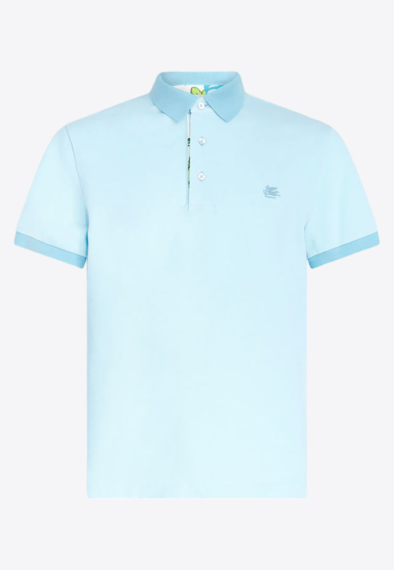 Etro Logo-Embroidered Polo T-shirt MRMD0005AC174 B0196LIGHT BLUE