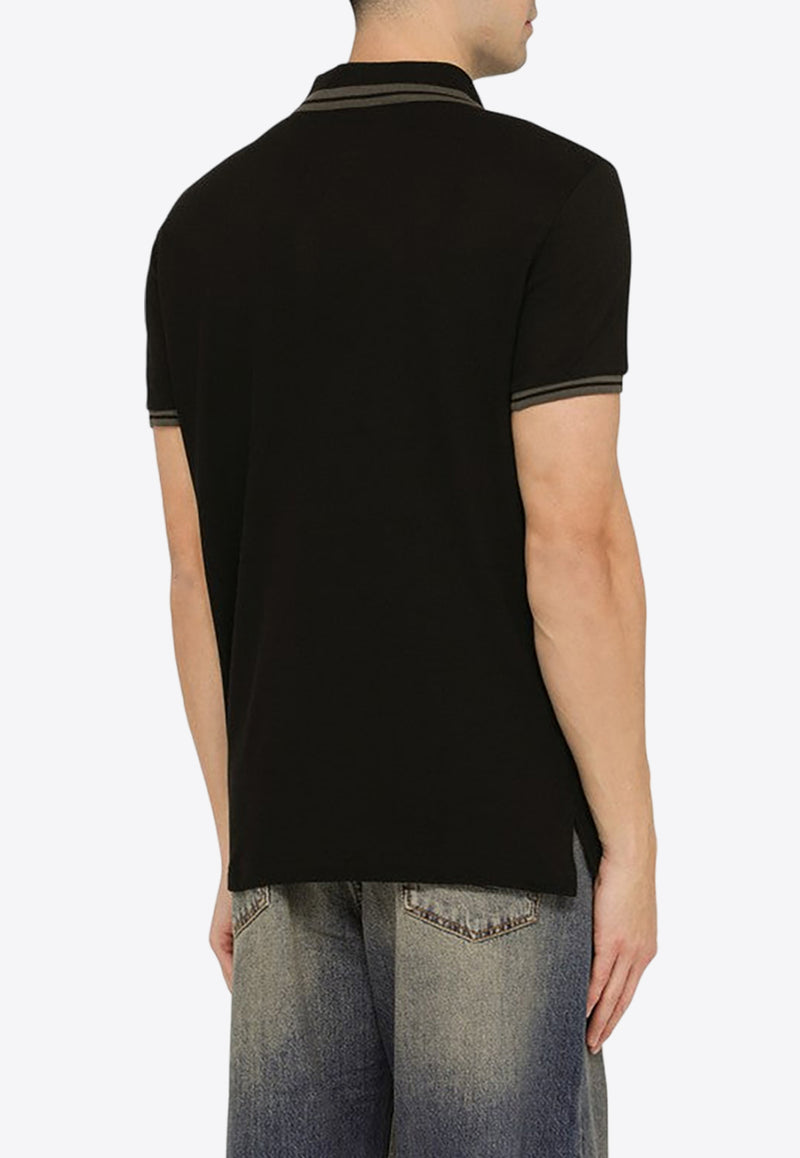 Etro Logo Embroidered Polo T-shirt Black MRMD0007AC174/O_ETRO-N0000